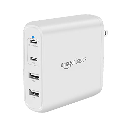 Amazon Basics 30W One-Port GaN USB-C Wall Charger with Power Delivery PD for Tablets