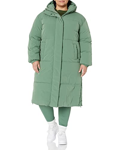 Amazon Essentials Women's Long Puffer Jacket (Available in Plus Size), Light Brown, XX-Large