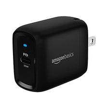Amazon Basics 30W One-Port GaN USB-C Wall Charger with Power Delivery PD for Tablets