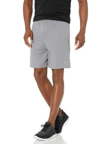 Amazon Essentials Men's Performance Tech Loose-Fit Shorts (Available in Big & Tall), Pack of 2, Black/Grey, Medium
