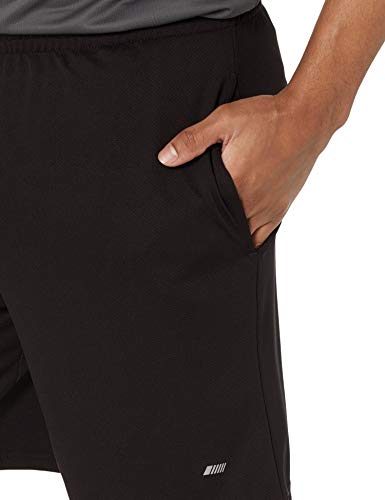 Amazon Essentials Men's Performance Tech Loose-Fit Shorts (Available in Big & Tall), Pack of 2, Black/Grey, Medium