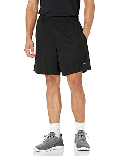 Amazon Essentials Men's Performance Tech Loose-Fit Shorts (Available in Big & Tall), Pack of 2, Black/Grey, Medium