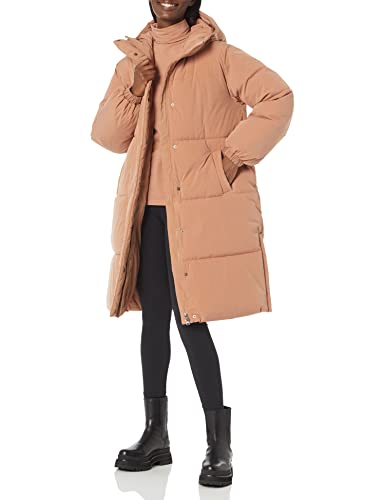 Amazon Essentials Women's Long Puffer Jacket (Available in Plus Size), Light Brown, XX-Large