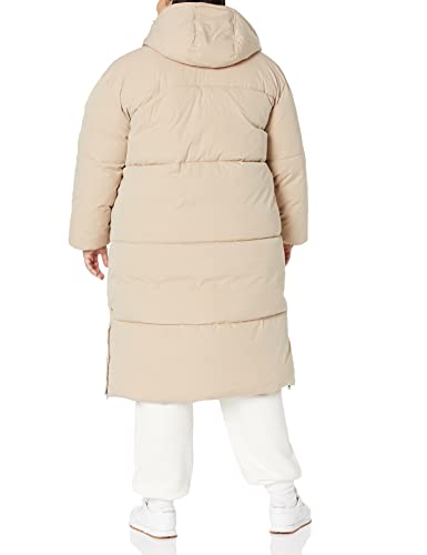 Amazon Essentials Women's Long Puffer Jacket (Available in Plus Size), Light Brown, XX-Large