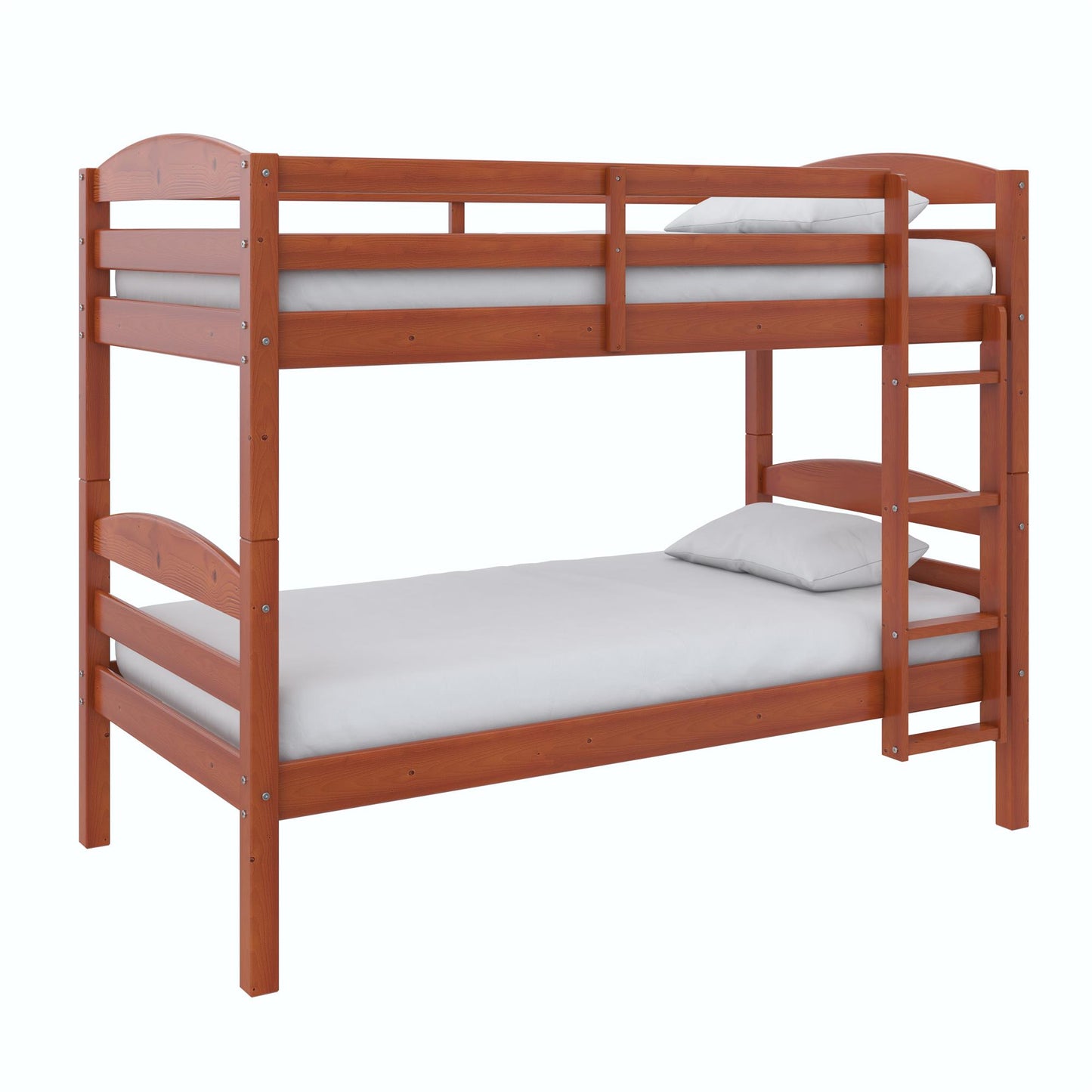 Better Homes & Gardens Leighton Wood Twin-Over-Twin Bunk Bed, Mocha