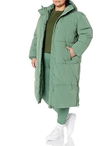 Amazon Essentials Women's Long Puffer Jacket (Available in Plus Size), Light Brown, XX-Large
