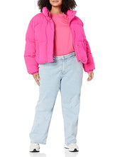 Amazon Essentials Women's Crop Puffer Jacket (Available in Plus Size), Neon Pink, 4X
