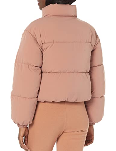 Amazon Essentials Women's Crop Puffer Jacket (Available in Plus Size), Neon Pink, 4X