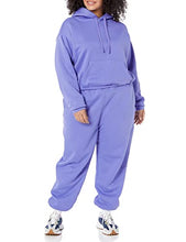 Amazon Essentials Women's Crop Hoodie Sweatshirt (Available in Plus Size), Purple Blue, Medium