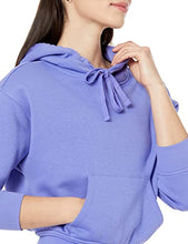 Amazon Essentials Women's Crop Hoodie Sweatshirt (Available in Plus Size), Purple Blue, Medium
