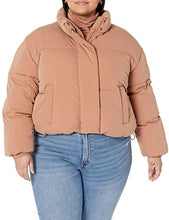 Amazon Essentials Women's Crop Puffer Jacket (Available in Plus Size), Neon Pink, 4X