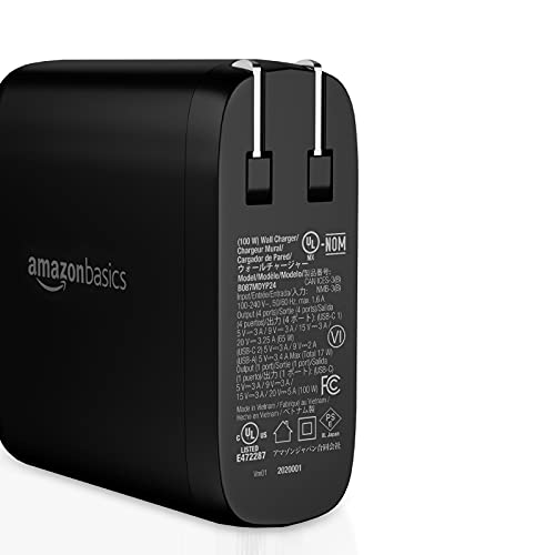 Amazon Basics 30W One-Port GaN USB-C Wall Charger with Power Delivery PD for Tablets