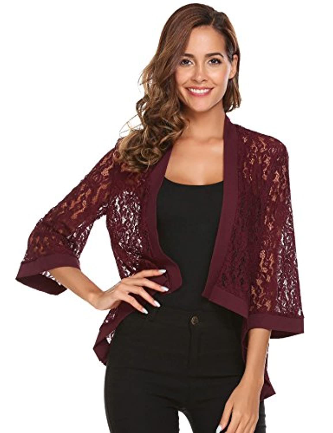 Zeagoo Women's Casual Lace Crochet Cardigan