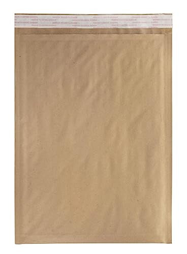 Bubble Wrap Paper Bubble Mailers, 0-6"x10", 400 Cushioned Envelopes Per Case, Up to 35% Recycled Content, Self-Sealing, Curbside Recyclable, Brown