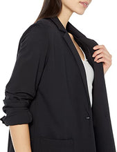 Amazon Essentials Women's Relaxed-Fit Soft Ponte Blazer, Navy, X-Large