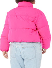 Amazon Essentials Women's Crop Puffer Jacket (Available in Plus Size), Neon Pink, 4X