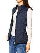Allegra K Women's Stand Collar Lightweight Gilet Quilted Zip Vest