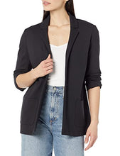 Amazon Essentials Women's Relaxed-Fit Soft Ponte Blazer, Navy, X-Large