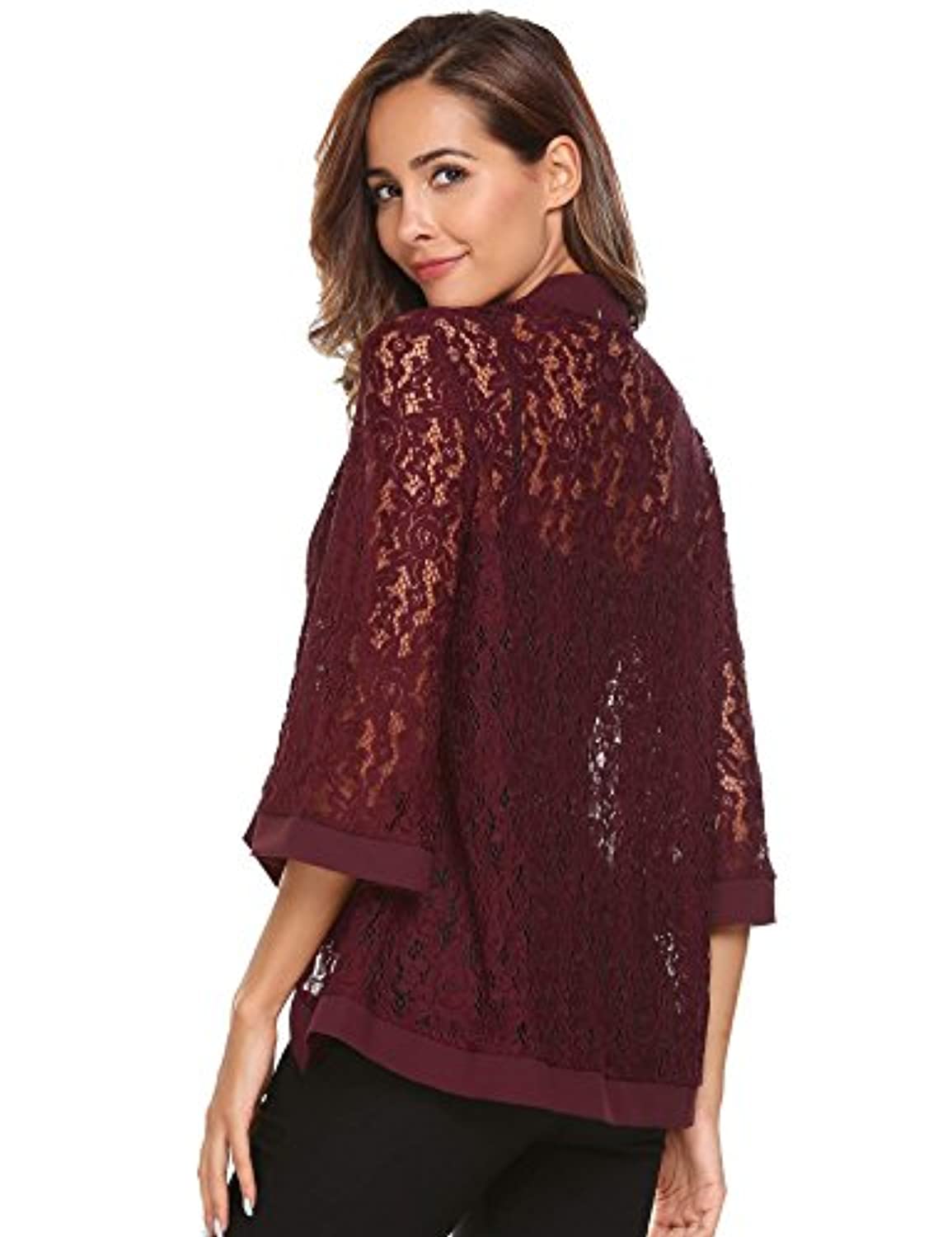 Zeagoo Women's Casual Lace Crochet Cardigan