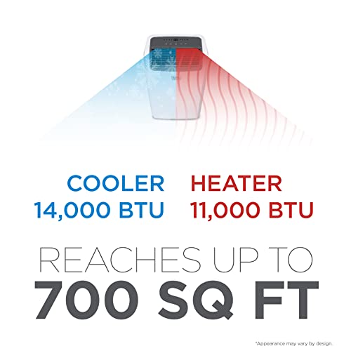 BLACK+DECKER 10,000 BTU Portable Air Conditioner up to 450 Sq. ft. with Remote Control, White