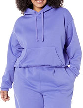 Amazon Essentials Women's Crop Hoodie Sweatshirt (Available in Plus Size), Purple Blue, Medium