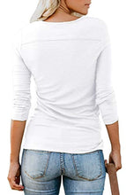 ANIXAY Women's Long Sleeve Henley Button up T Shirt