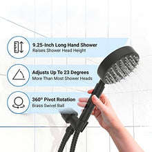 ALL METAL Handheld Shower Head with Hose and Brass Holder