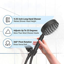 ALL METAL Handheld Shower Head with Hose and Brass Holder