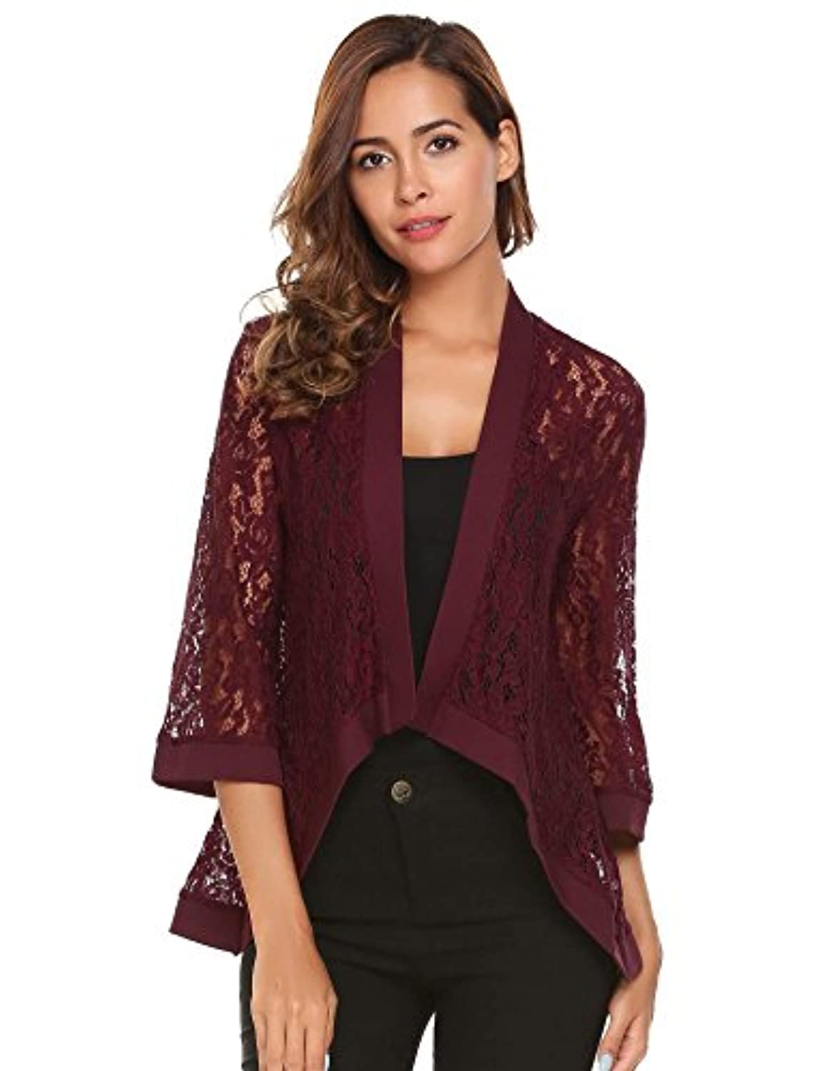 Zeagoo Women's Casual Lace Crochet Cardigan