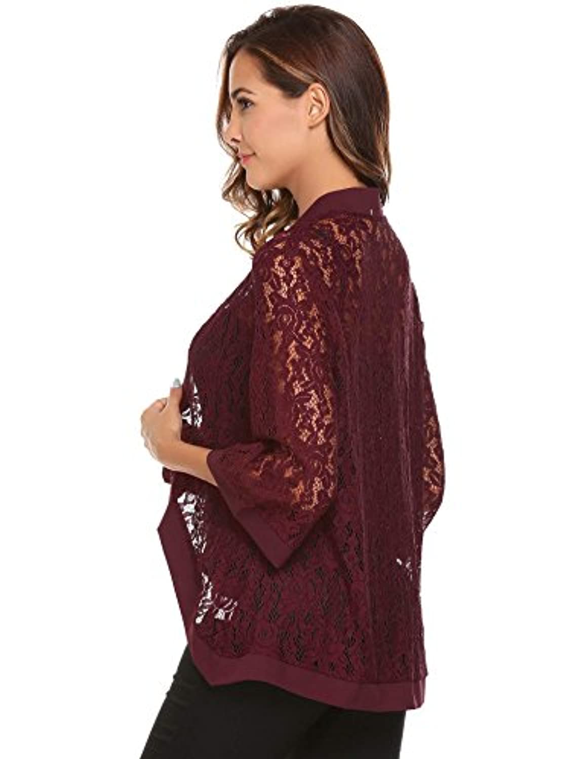 Zeagoo Women's Casual Lace Crochet Cardigan