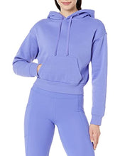 Amazon Essentials Women's Crop Hoodie Sweatshirt (Available in Plus Size), Purple Blue, Medium