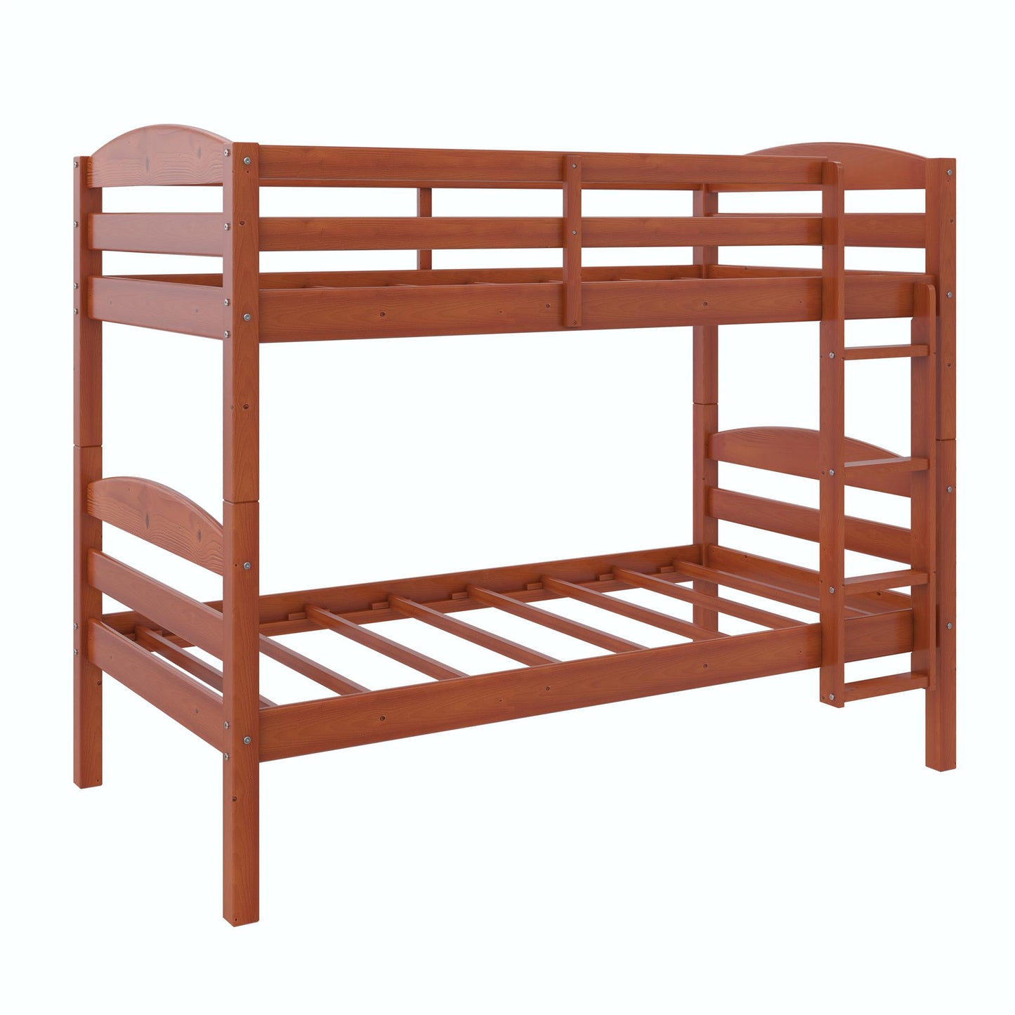 Better Homes & Gardens Leighton Wood Twin-Over-Twin Bunk Bed, Mocha