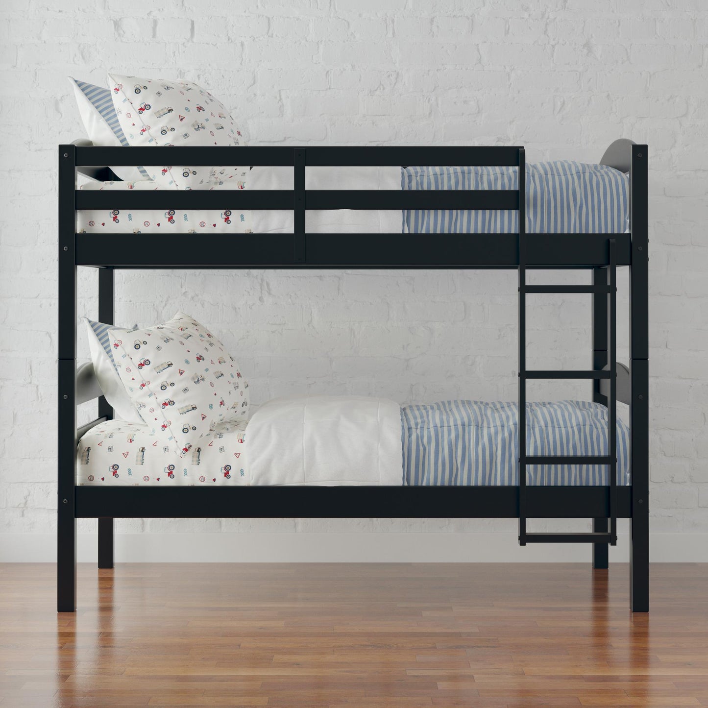Better Homes & Gardens Leighton Wood Twin-Over-Twin Bunk Bed, Mocha