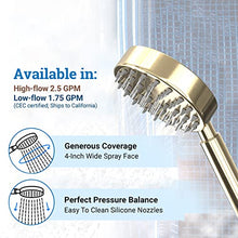 ALL METAL Handheld Shower Head with Hose and Brass Holder