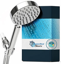 ALL METAL Handheld Shower Head with Hose and Brass Holder