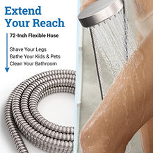 ALL METAL Handheld Shower Head with Hose and Brass Holder