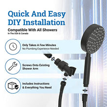 ALL METAL Handheld Shower Head with Hose and Brass Holder