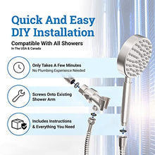 ALL METAL Handheld Shower Head with Hose and Brass Holder