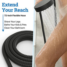 ALL METAL Handheld Shower Head with Hose and Brass Holder