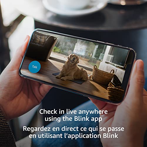 Blink Mini – Compact indoor plug-in smart security camera, 1080p HD video, night vision, motion detection, two-way audio, easy set up, Works with Alexa – 1 camera (White)