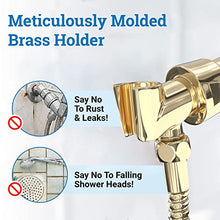 ALL METAL Handheld Shower Head with Hose and Brass Holder