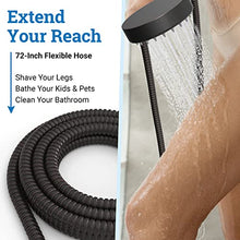 ALL METAL Handheld Shower Head with Hose and Brass Holder