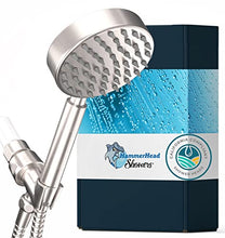 ALL METAL Handheld Shower Head with Hose and Brass Holder