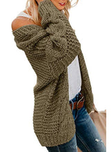 Astylish Women Open Front Long Sleeve Chunky Knit Cardigan Sweaters