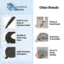 ALL METAL Handheld Shower Head with Hose and Brass Holder