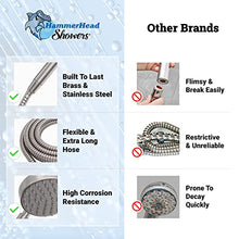 ALL METAL Handheld Shower Head with Hose and Brass Holder