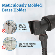 ALL METAL Handheld Shower Head with Hose and Brass Holder