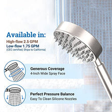 ALL METAL Handheld Shower Head with Hose and Brass Holder