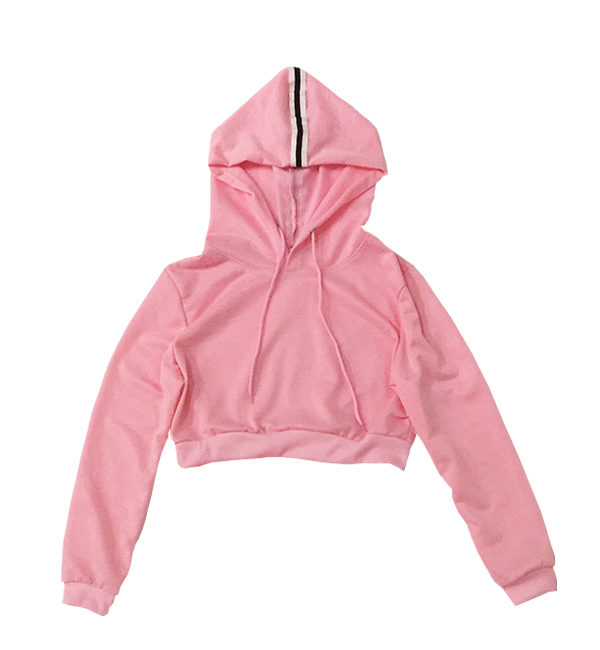 Cotton Sportswear Suit Short Hooded Sweatshirt and Straight Pants