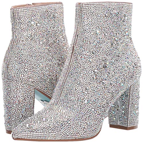 Betsey Johnson Women's Cady Ankle Boot, Rhinestone, 8
